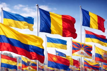 drapeau bleu jaune rouge